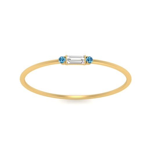 Stackable Thin Baguette Ring