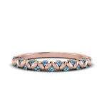 Load image into Gallery viewer, thin-blue-topaz-vintage-wedding-band-in-rose-gold-FD123703BGICBLTO-NL-RG-GS
