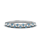 Load image into Gallery viewer, thin-blue-topaz-vintage-wedding-band-in-white-gold-FD123703BGICBLTO-NL-WG-GS
