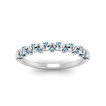 Load image into Gallery viewer, thin-blue-topaz-vintage-wedding-band-in-white-gold-FD123703BGICBLTO-NL-WG-GS
