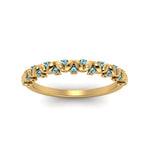 Load image into Gallery viewer, thin-blue-topaz-vintage-wedding-band-in-yellow-gold-FD123703BGICBLTO-NL-YG-GS
