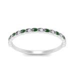 Load image into Gallery viewer, thin-braided-stacking-diamond-engagement-ring-with-emerald-in-white-gold-FD123085BGEMGRANGLE3-NL-WG.jpg
