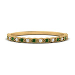 Load image into Gallery viewer, thin-braided-stacking-diamond-engagement-ring-with-emerald-in-yellow-gold-FD123085BGEMGRANGLE3-NL-YG.jpg
