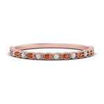 Load image into Gallery viewer, thin-braided-stacking-diamond-engagement-ring-with-orange-sapphire-in-rose-gold-FD123085BGSAORANGLE3-NL-RG.jpg
