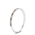 Load image into Gallery viewer, thin-braided-stacking-diamond-engagement-ring-with-orange-sapphire-in-white-gold-FD123085BGSAORANGLE3-NL-WG.jpg
