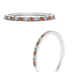Load image into Gallery viewer, thin-braided-stacking-diamond-engagement-ring-with-orange-sapphire-in-white-gold-FD123085BGSAORANGLE3-NL-WG.jpg
