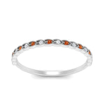 Load image into Gallery viewer, thin-braided-stacking-diamond-engagement-ring-with-orange-sapphire-in-white-gold-FD123085BGSAORANGLE3-NL-WG.jpg
