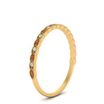 Load image into Gallery viewer, thin-braided-stacking-diamond-engagement-ring-with-orange-sapphire-in-yellow-gold-FD123085BGSAORANGLE3-NL-YG.jpg
