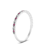 Load image into Gallery viewer, thin-braided-stacking-diamond-engagement-ring-with-pink-sapphire-in-white-gold-FD123085BGSADRPIANGLE3-NL-WG.jpg
