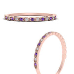 Load image into Gallery viewer, thin-braided-stacking-diamond-engagement-ring-with-purple-topaz-in-rose-gold-FD123085BGVITOANGLE3-NL-RG.jpg
