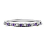 Load image into Gallery viewer, thin-braided-stacking-diamond-engagement-ring-with-purple-topaz-in-white-gold-FD123085BGVITOANGLE3-NL-WG.jpg
