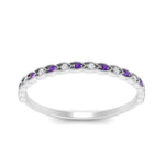 Load image into Gallery viewer, thin-braided-stacking-diamond-engagement-ring-with-purple-topaz-in-white-gold-FD123085BGVITOANGLE3-NL-WG.jpg
