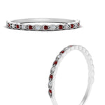 Load image into Gallery viewer, thin-braided-stacking-diamond-engagement-ring-with-ruby-in-white-gold-FD123085BGRUDRANGLE3-NL-WG.jpg
