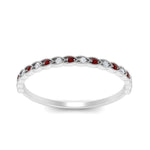 Load image into Gallery viewer, thin-braided-stacking-diamond-engagement-ring-with-ruby-in-white-gold-FD123085BGRUDRANGLE3-NL-WG.jpg
