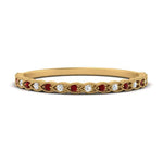 Load image into Gallery viewer, thin-braided-stacking-diamond-engagement-ring-with-ruby-in-yellow-gold-FD123085BGRUDRANGLE3-NL-YG.jpg
