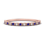 Load image into Gallery viewer, thin-braided-stacking-diamond-engagement-ring-with-sapphire-in-rose-gold-FD123085BGSABLANGLE3-NL-RG.jpg

