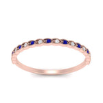 Load image into Gallery viewer, thin-braided-stacking-diamond-engagement-ring-with-sapphire-in-rose-gold-FD123085BGSABLANGLE3-NL-RG.jpg
