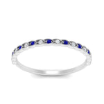 Load image into Gallery viewer, thin-braided-stacking-diamond-engagement-ring-with-sapphire-in-white-gold-FD123085BGSABLANGLE3-NL-WG.jpg
