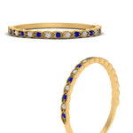 Load image into Gallery viewer, thin-braided-stacking-diamond-engagement-ring-with-sapphire-in-yellow-gold-FD123085BGSABLANGLE3-NL-YG.jpg
