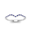 Load image into Gallery viewer, thin-curved-diamond-band-with-blue-sapphire-in-14K-white-gold-FD8300BGSABL-NL-WG