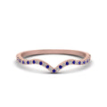 Thumbnail 42 - thin-curved-diamond-band-with-blue-sapphire-in-18K-rose-gold-FD8300BGSABL-NL-RG