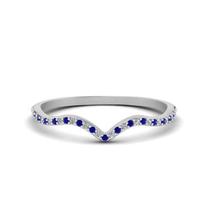 18k White Gold / Blue Sapphire / Lab Grown