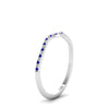 Load image into Gallery viewer, thin-curved-diamond-band-with-blue-sapphire-in-950-Platinum-FD8300BGSABL-NL-WG