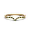 Thumbnail 107 - thin-curved-diamond-band-with-emerald-in-14K-yellow-gold-FD8300BGEMGR-NL-YG