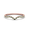 Load image into Gallery viewer, thin-curved-diamond-band-with-emerald-in-18K-rose-gold-FD8300BGEMGR-NL-RG
