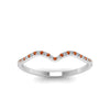 Load image into Gallery viewer, thin-curved-diamond-band-with-orange-sapphire-in-14K-white-gold-FD8300BGSAOR-NL-WG