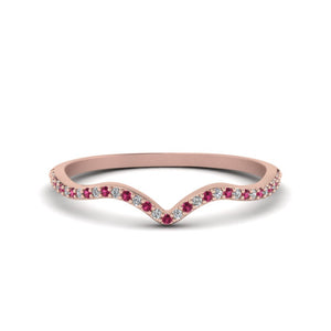 14k Rose Gold / Pink Sapphire / Lab Grown