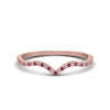 Load image into Gallery viewer, thin-curved-diamond-band-with-pink-sapphire-in-18K-rose-gold-FD8300BGSADRPI-NL-RG