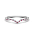 Thumbnail 62 - thin-curved-diamond-band-with-pink-sapphire-in-18K-white-gold-FD8300BGSADRPI-NL-WG