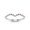 Load image into Gallery viewer, thin-curved-diamond-band-with-pink-sapphire-in-18K-white-gold-FD8300BGSADRPI-NL-WG
