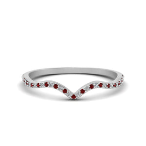 14k White Gold / Ruby / Lab Grown