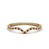 Load image into Gallery viewer, thin-curved-diamond-band-with-ruby-in-14K-yellow-gold-FD8300BGRUDR-NL-YG