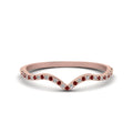 Thumbnail 138 - thin-curved-diamond-band-with-ruby-in-18K-rose-gold-FD8300BGRUDR-NL-RG