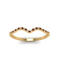 Thumbnail 142 - thin-curved-diamond-band-with-ruby-in-18K-yellow-gold-FD8300BGRUDR-NL-YG