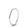 Load image into Gallery viewer, thin-curved-diamond-band-with-ruby-in-950-Platinum-FD8300BGRUDR-NL-WG