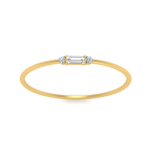 Stackable Thin Baguette Ring