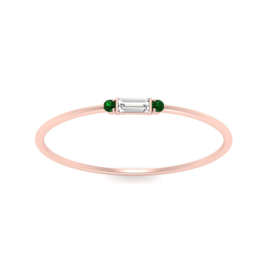Stackable Thin Baguette Ring