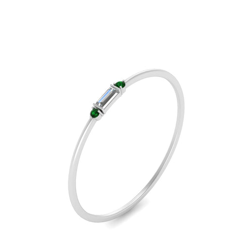 Stackable Thin Baguette Ring