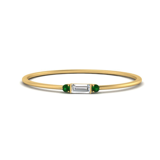 Stackable Thin Baguette Ring