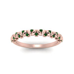 Load image into Gallery viewer, thin-emerald-vintage-wedding-band-in-rose-gold-FD123703BGEMGR-NL-RG-GS
