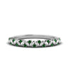 Load image into Gallery viewer, thin-emerald-vintage-wedding-band-in-white-gold-FD123703BGEMGR-NL-WG-GS