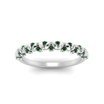 Load image into Gallery viewer, thin-emerald-vintage-wedding-band-in-white-gold-FD123703BGEMGR-NL-WG-GS
