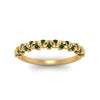 Load image into Gallery viewer, thin-emerald-vintage-wedding-band-in-yellow-gold-FD123703BGEMGR-NL-YG-GS