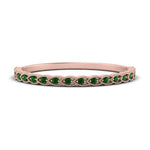 Load image into Gallery viewer, thin-floral-stacking-emerald-band-in-rose-gold-FD123085B2GEMGRANGLE3-NL-RG-GS.jpg
