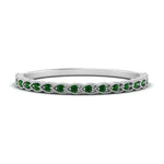 Load image into Gallery viewer, thin-floral-stacking-emerald-band-in-white-gold-FD123085B2GEMGRANGLE3-NL-WG-GS.jpg
