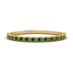 Load image into Gallery viewer, thin-floral-stacking-emerald-band-in-yellow-gold-FD123085B2GEMGRANGLE3-NL-YG-GS.jpg
